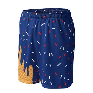 กางเกงขาสั้นเบสบอลผู้ชายทรงสตรีทเอวสูง 5 นิ้ว ผ้าโพลีเอสเตอร์/คอตตอน แห้งเร็ว ระบายอากาศได้ดี - Product Image 3