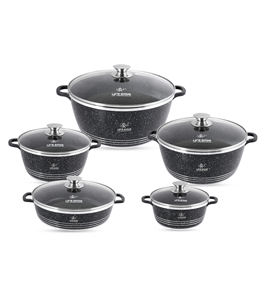 Juego de Utensilios de Cocina Antiadherentes de Granito de 10 Piezas con Diseño Clásico de Lujo y Revestimiento Multicapa - Product Image 2