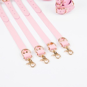 Hot Sale Genuine Leather <b>Bed</b> <b>Restraints</b> Harness Straps Set Adjustable Bondage Cuffs Adult Accessories RTTS-0117 - Product Image 6