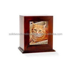 Cadre photo pour animaux de compagnie, urnes en bois, urnes funéraires faites à la main, urnes de souvenir de crémation de haute qualité - Product Image 3