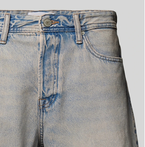 Shorts en jean baggy pour hommes avec logo personnalisé, longueur genou, style streetwear, 100% coton, séchage rapide, respirant, été, vente en gros - Product Image 6
