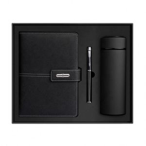 Wholesale Promotional Gifts Leather <b>Note</b> <b>Book</b> Thermos Cup Customizable Business Notebook Gift Set With Pen and Water Bottle - Product Image 2
