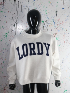 Sudadera LORDY con cuello simulado, 450 GSM, bordado con nombre personalizado, corte holgado, 100% algodón, felpa francesa. - Product Image 1