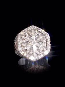 Premium 925 Sterling <b>Silver</b> Moissanite <b>Ring</b> with Modern Classic Traditional Bridal Wedding Design Fine Jewelry for Women <b>Men</b> - Product Image 1