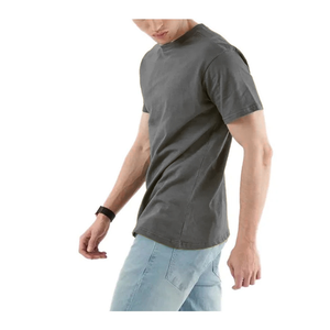 Camiseta para hombre de 220 gramos, 100% algodón y mezcla de poliéster/algodón, tela transpirable, manga corta, impresión de logotipo personalizado, camisetas para hombre - Product Image 6