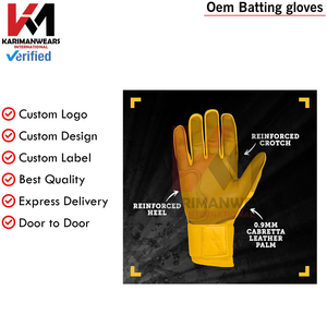 Premium Sheepskin Baseball Batting Gloves Anti-Slip Silicone Grip Professional Batting Gear Custom Logo Factory Direct Wholesale - Product Image 4