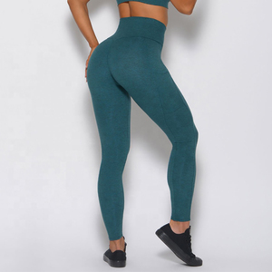 Wholesale Seamless Women Fitness <b>Leggings</b> <b>Pockets</b> Solid Custom Logo Breathable Windproof Quick Dry Plus Size Mid Waist - Product Image 2