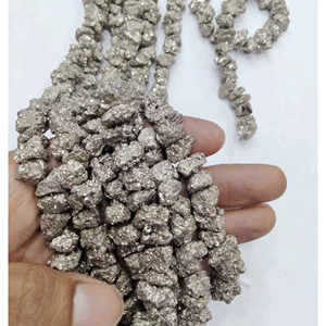 Cuentas de Piedras Preciosas de Pirita Natural Genuina de Perú y Ágata Mirani de Rajastán con Temática de Amor - Product Image 1