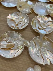 Juego de Cucharas de Servir de Concha de Nácar con Mango Largo, Diseño Bohemio, Cuchara de Concha Natural para Helado, Tenedor, Cuchara para Crema, Café y Caviar - Product Image 6