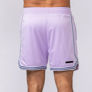 Pantalones Cortos de Malla para Hombre, Sin Bolsillos, con Costuras en Contraste, Largos hasta la Rodilla, Corte Regular, con Logotipo Personalizado, Pantalones Cortos de Baloncesto para Niño - Product Image 2