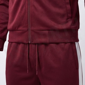 Survêtement Homme Uni à Col Montant Entièrement Zippé, Vêtement de Sport Décontracté Respirant en Polyester et Coton pour l'Automne - Product Image 5
