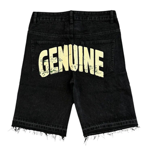 Shorts Bermuda Noirs pour Hommes à Paillettes avec Croix en Strass et Motif à Pois, Style Gothique, Taille Mi-Haute, Fermeture Boutonnée - Product Image 3