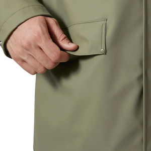 Manteau d'hiver pour homme à manches longues, décontracté, 100% fibre de bambou, séchage rapide, col montant, simple boutonnage, veste noire - Product Image 4