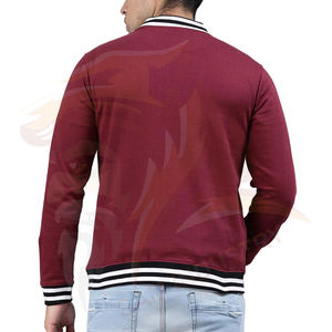 Chaqueta Varsity de Béisbol para Hombre, de Invierno, con Cuello Alto, Corte Ajustado, Color Sólido, con Logotipo Personalizado, de Alta Calidad - Product Image 3