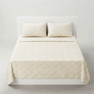 Parure de lit Stella et 2 taies d'oreiller, ensemble classique 100% coton 150 fils/cm², qualité A, respirante, toutes saisons, pour usage domestique, literie adulte - Product Image 1