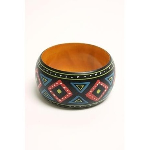 Vintage Style <b>Indian</b> Wood <b>Bangles</b> Cultural Jewelry with Painted Finish by RR ENTERPRISES - Product Image 3