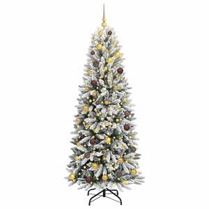 Árbol de Navidad Artificial Blanco de 82.68 Pulgadas con 300 Luces LED - Product Image 3