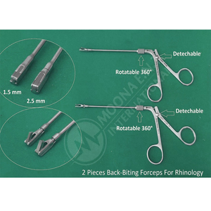 Pinces à mâcher ENT Antrum Back-Biting Punch, lot de 2 pièces, tailles pédiatrique et adulte, instrument chirurgical manuel réutilisable pour ORL - Product Image 1