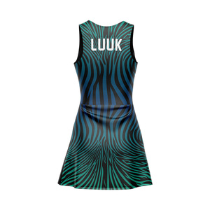 Custom Women's Sleeveless Striped Tennis Dress Quick Dry Fitted Athletic Apparel All Seasons Polyester Made Girls' Tennis <b>Skirts</b> - Product Image 5