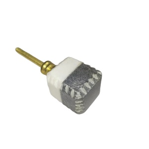 ชุดลูกบิดลิ้นชักหินอ่อนสีขาวและทองเหลืองลูกบิดประตูตู้หินธรรมชาติลูกบิดดึงลิ้นชักตู้เสื้อผ้าจากอินเดีย - Product Image 1