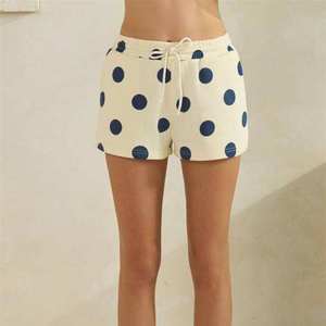 Custom Logo New Designer Fashion Women's Summer Eco-Friendly Streetwear <b>Boxer</b> Shorts Casual Mid-Rise Side Polka Dot Print Track - Product Image 1