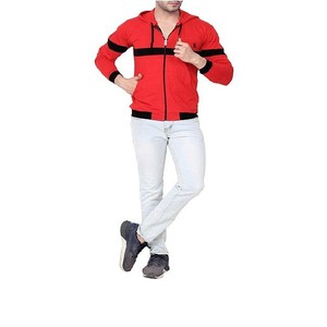 Men Vintage Full Sleeveless Zipper Up Weight 0.7 Gram Cotton <b>Polyester</b> <b>Hoodie</b> with Rib High Street Wear <b>Hoodie</b> - Product Image 2