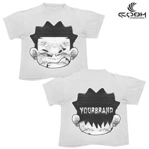 Camiseta de algodón y fibra de bambú para hombre, estilo oversize con hombros caídos, personalizable, calidad jersey, diseño de sublimación con impresión en relieve. - Product Image 2