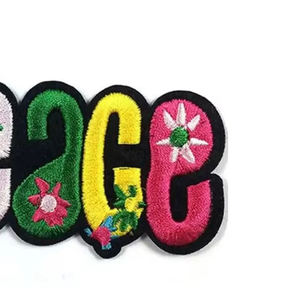 Patch brodé alphabet coloré, thermocollant, motif lettre décoratif pour vêtements - Product Image 3