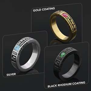 แหวนโรงเรียน BOJ 034 แหวนเงินประดับเพชรแบบสั่งทำพิเศษสำหรับรับปริญญา แหวนมหาวิทยาลัยสำหรับทุกเพศ ของขวัญสำหรับงานปาร์ตี้ในโอกาสต่างๆ ราคาประหยัด - Product Image 2