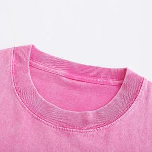 Men's <b>Pink</b> Regular Fit Short Sleeve T-Shirt O-Neck Casual Style 100% Cotton Jersey Fabric Solid Color <b>Plain</b> Dyed Knitted Front - Product Image 4
