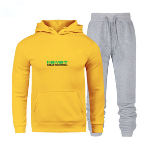 Ensemble de survêtement personnalisé pour homme, sweat-shirt à capuche en molleton bleu marine et pantalon de jogging, vêtements de sport et de détente - Product Image 4
