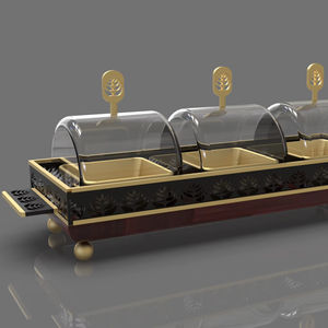 Juego de Vajilla de Lujo Premium de Diseño Personalizado para Exportación India, de Metal Dorado, Vidrio y Madera, Ecológico, para Uso en Fiestas y el Hogar, Tazón de 2.5 kg - Product Image 1