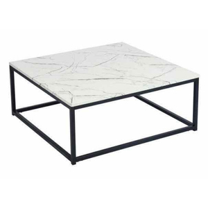 Mesa de Centro Moderna y Ecológica con Tapa de Mármol y Estructura Metálica para Sala de Estar y Uso en Hoteles - Product Image 4