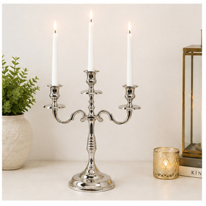 Wholesale 3 Arm Metal Candelabra Silver Plated <b>Candle</b> Holder <b>Bulk</b> Wedding Table Centerpiece Factory Direct Event Decor Supplies - Product Image 4