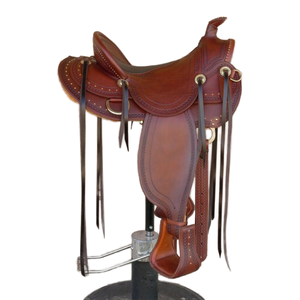 Selle de cheval de qualité supérieure fabriquée en Inde, artisanat en cuir de buffle véritable, selle personnalisée pour cavaliers - Product Image 1
