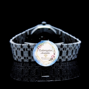 Reloj Inteligente Redondo para Mujer, Correa de Acero Inoxidable, Personalización con Gemas Disponible, Joyería Personalizada - Product Image 2
