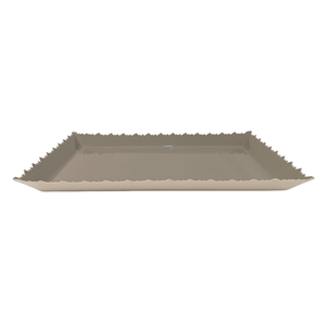Bandejas de servir de aluminio hechas a mano, plato decorativo para Diwali, bandeja de servir de metal texturizado fundido a mano. - Product Image 1
