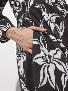 Vestido de Algodón de Alta Calidad con Cuello Camisero Negro Elegante y Forro de Mulmul, Ideal para Verano, Viajes o Uso Casual, a Precio de Fábrica - Product Image 4