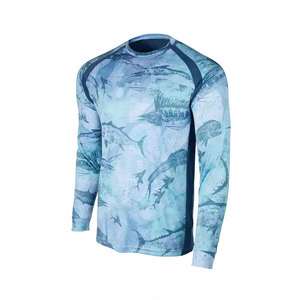 Chemise de pêche à manches longues pour homme, personnalisée, légère, en polyester imprimé, avec logo sublimé, séchage rapide, protection UV. - Product Image 1