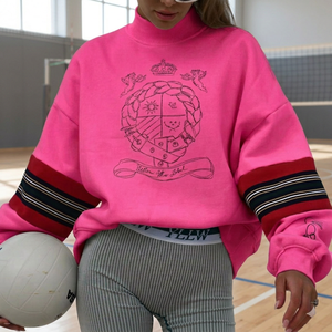 Sweat-shirt confortable pour femme à col montant, en tissu doux et chaud, coupe décontractée, manches longues et style tendance pour tous les jours. - Product Image 1