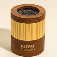 ROYAL ARTISANS Fait à la Main Pin Acacia Bois Durable Bakhoor Brûleur Mubkhar Aromatique Porte-encens pour Bureau à Domicile Ramadan Spécial
