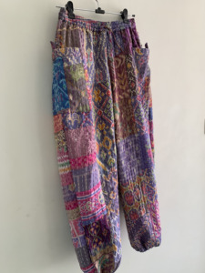 Wholesale Lot Handmade Cotton Vintage Kantha Pants Indian <b>Boho</b> Unisex <b>Trousers</b> Breathable Eco-Friendly Winter Drawstring Closure - Product Image 2