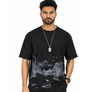 T-shirts en coton pour hommes, doux, légers, confortables, à manches courtes, logo personnalisé, fabricant de vêtements en gros, t-shirts personnalisés de qualité supérieure - Product Image 1