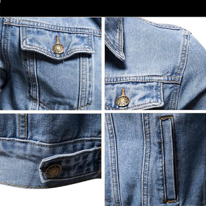 <b>Men</b>’s Vintage Denim Jacket Slim Fit Washed Blue <b>Jean</b> Jacket Premium Quality For Casual Wear And Street Style Look - Product Image 6