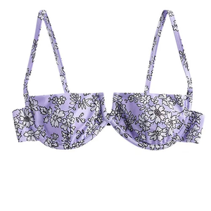 Women’s Floral Bikini Set Underwire Bra Top High Cut Bottom Two Piece Swimsuit Printed Beachwear for Custom Branding - Product Image 6