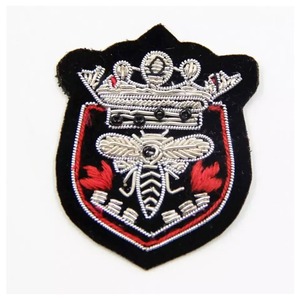 Selling 2026 Customized Design 3D Bullion Wire Embroidery Fabric Canvas <b>Pin</b>-On Solid Color Badges Handmade OEM Service - Product Image 4