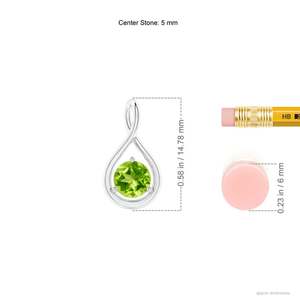 Trendy Wholesale Rhaya Jewels Sterling Silver Rhodium Plated Geometric Cut <b>Peridot</b> Solitaire <b>Pendant</b> Handmade Minimalist Unisex - Product Image 3