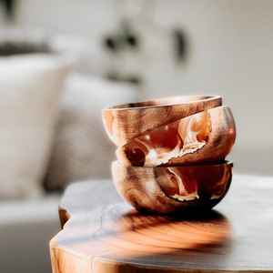 Tazón de Sopa de Resina Hecho a Mano Royal Kitchen, Tazón de Ensalada de Resina y Madera de la Mejor Calidad, Tazón Decorativo de Madera Personalizado para Alimentos - Product Image 1