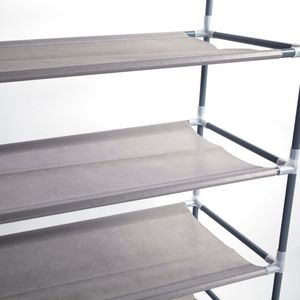 Scarpiera Moderna a 10 Ripiani in Tessuto Non Tessuto Grigio - Arredamento Soggiorno con Funzionalità Regolabili per la Conservazione delle Scarpe a Casa, Facile Montaggio - Product Image 5