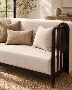 Modern Fabric <b>Sofa</b> 2 Seater With Teak <b>Wood</b> <b>Frame</b> Midcentury Design Living Room Furniture Apartment Use Model BEN21 - Product Image 4